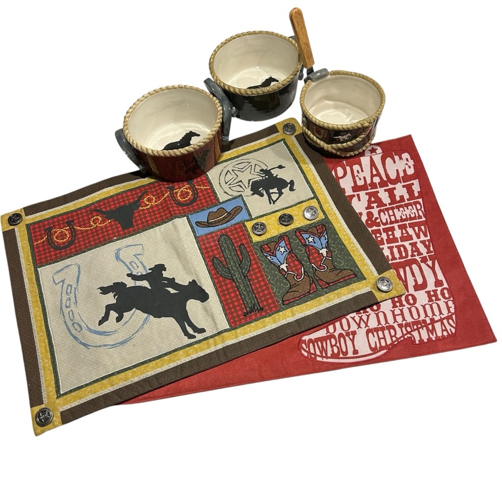 Western Christmas Themed Kitchen Set just in time for the Christmas holiday!